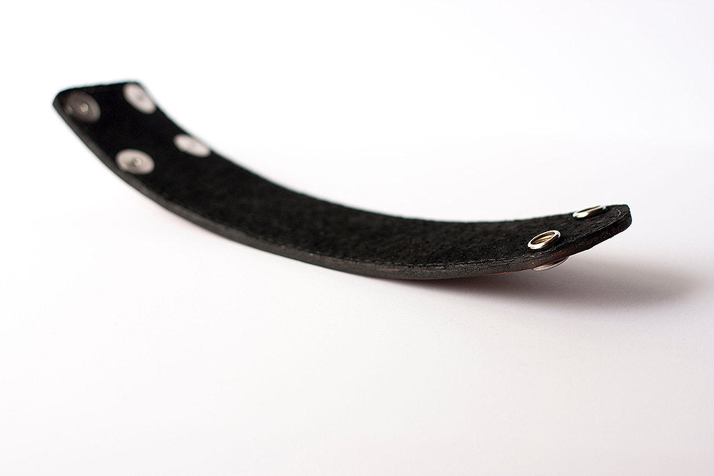 GOTOWE DO WYSYŁKI/Mankiet ze skóry ręcznie tłoczony/Kwiatowy