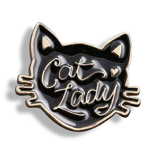PRZYPINKI KOTY: Przypinka Cat Lady, Przypinka Cat Enamel, Przypinki do kurtki, Przypinka Cat Lady Enamel, Przypinka do plecaka, Przypinki do klapy, Ręcznie robione, Wyprzedaż